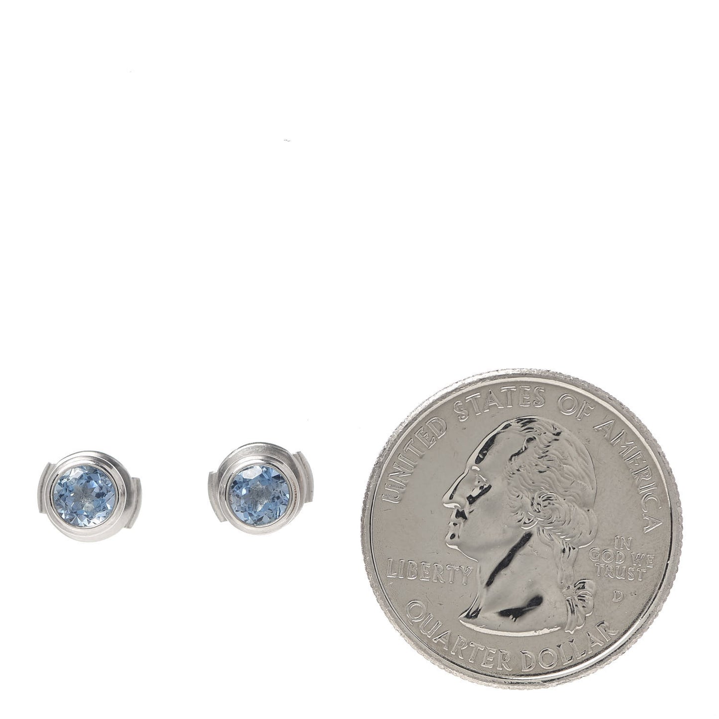Platinum Aquamarine Elsa Peretti Color By The Yard Earrings