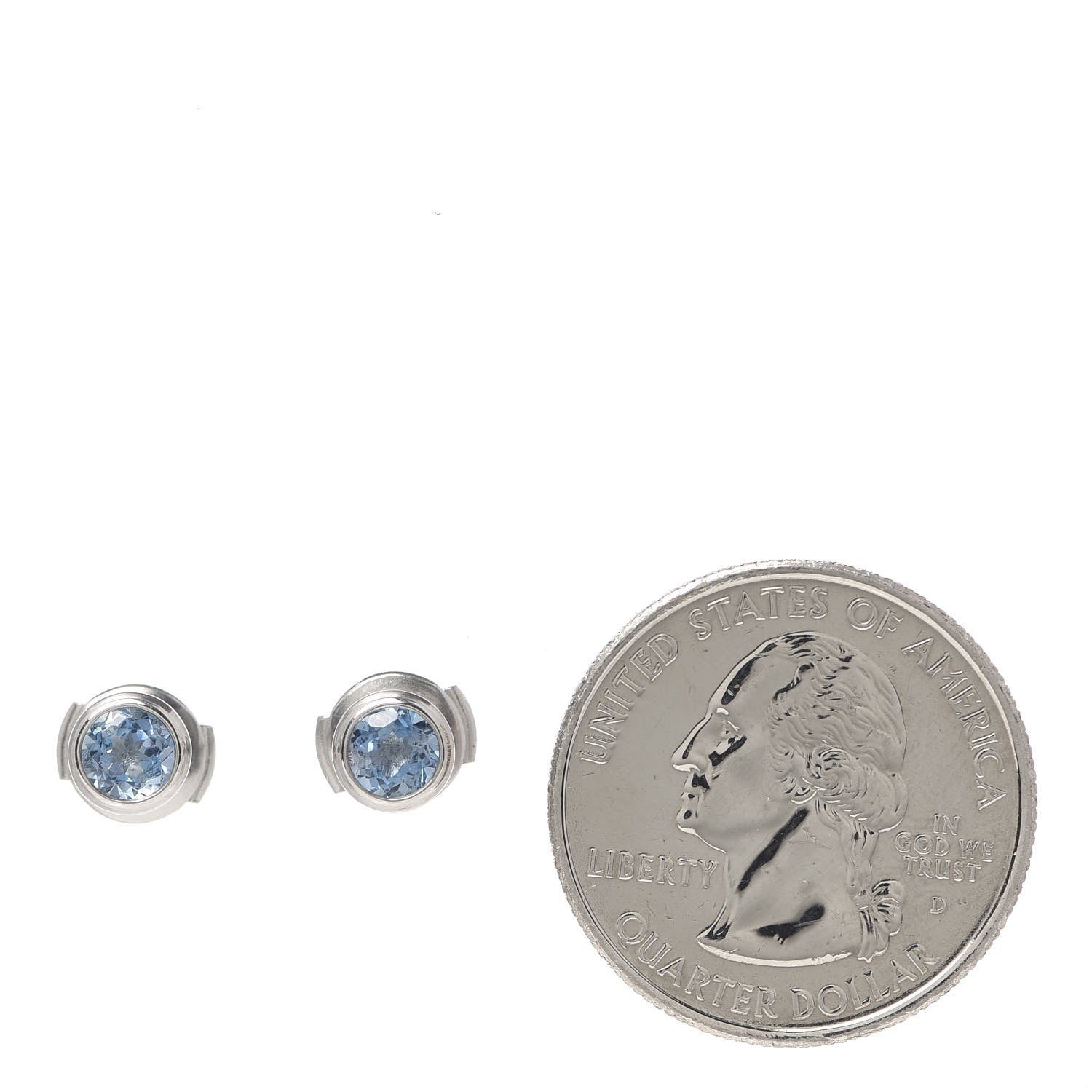 Tiffany Platinum Aquamarine Elsa Peretti Color By The Yard Earrings 3 of 5