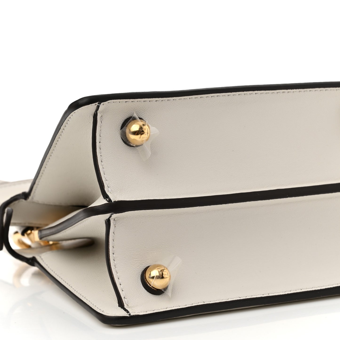 Shiny Nappa Petite Peekaboo I SEE U Satchel White