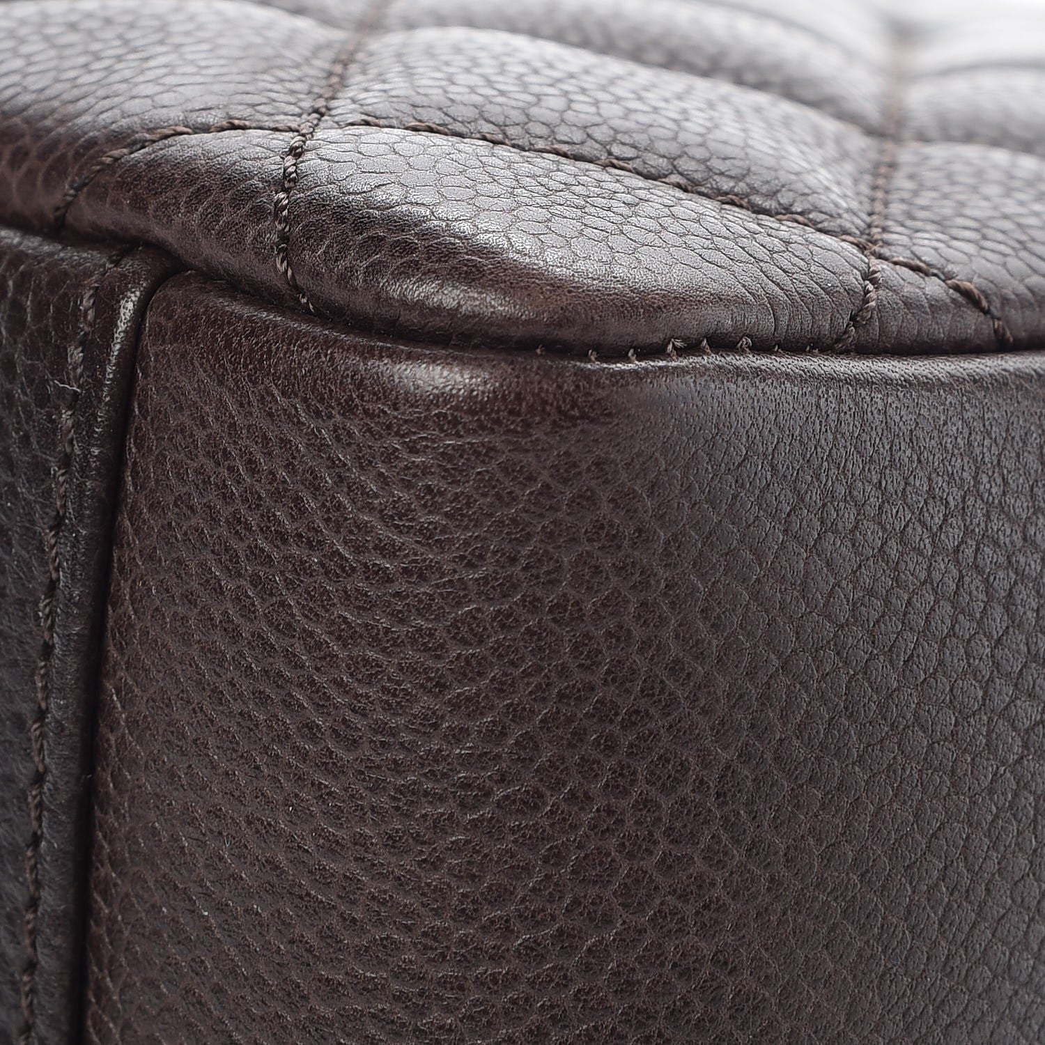 Chanel Caviar Quilted Grand Shopping Tote GST Dark Brown 11 of 12