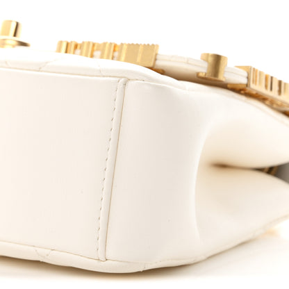 Chanel Lambskin Enamel Strass Quilted Mini Paris Monaco Flap White 10 of 10