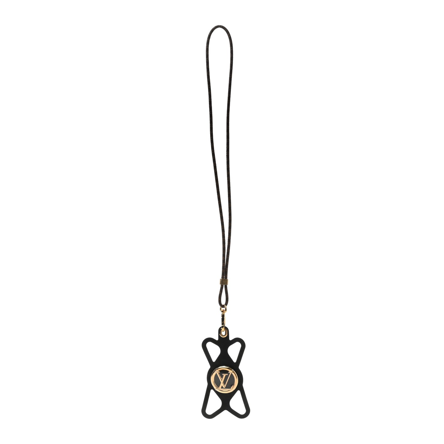 Monogram Silicone Louise Phone Holder Black