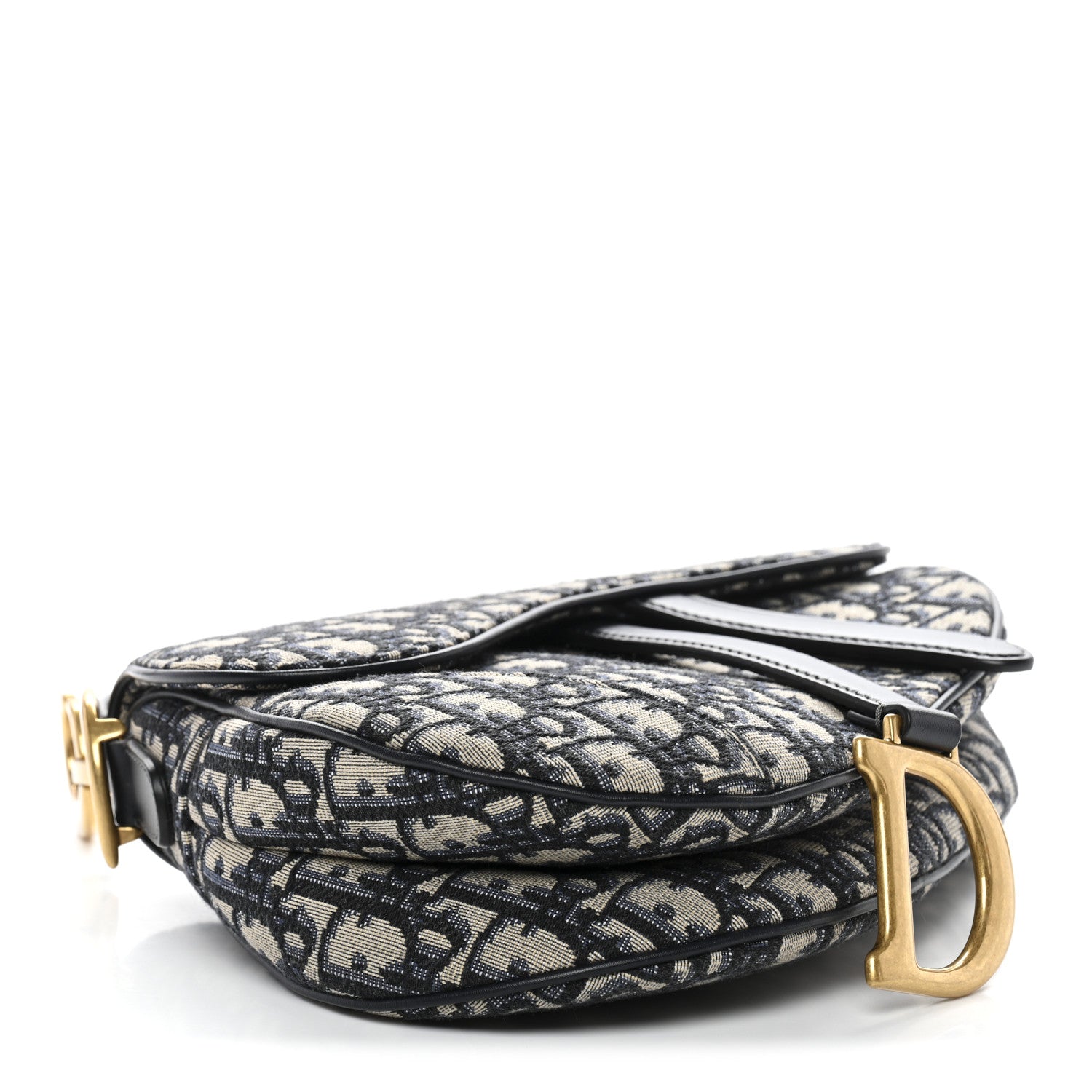 Christian Dior Oblique Saddle Bag Blue 4 of 10