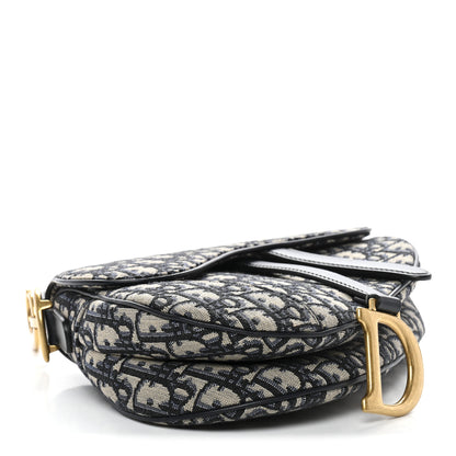 Christian Dior Oblique Saddle Bag Blue 4 of 10