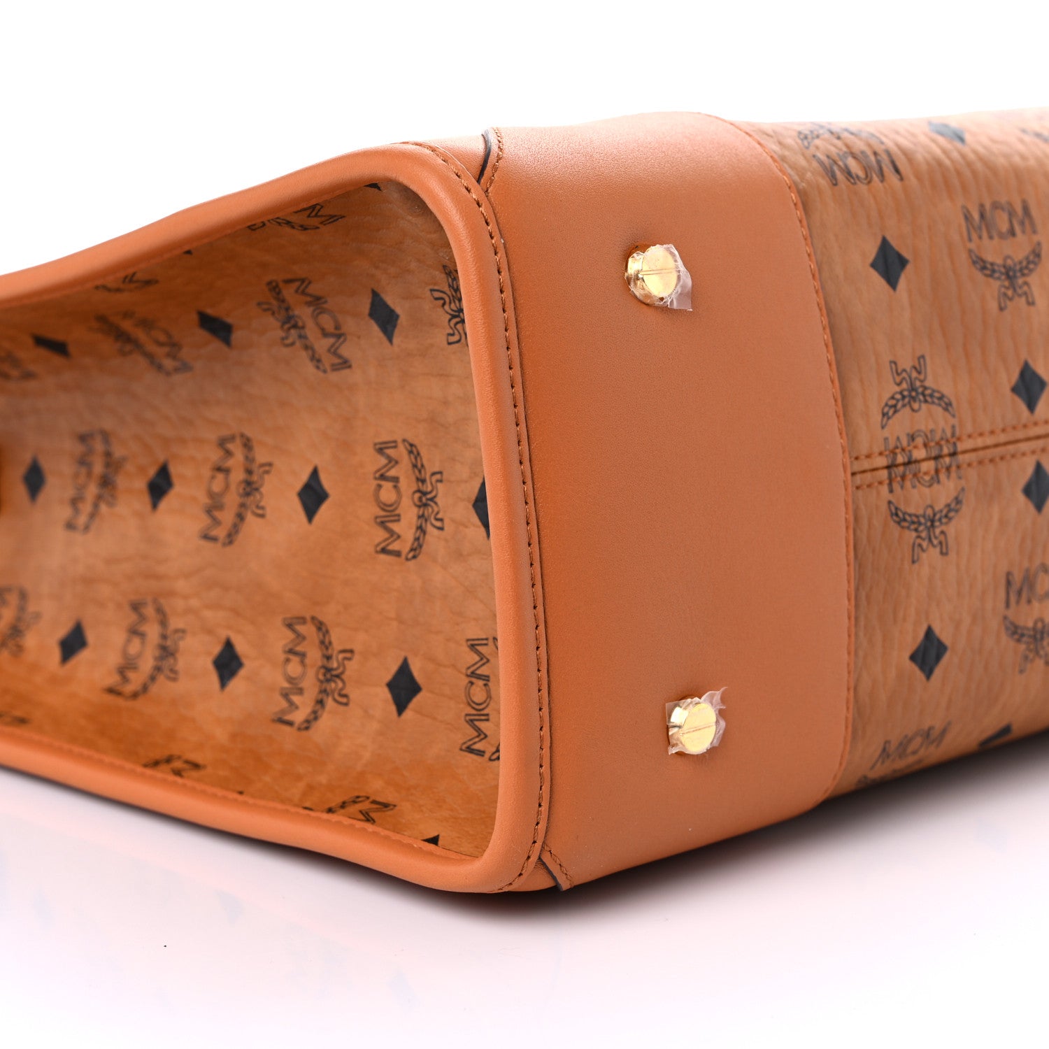 MCM Visetos Large Munich Tote Cognac 8 of 9