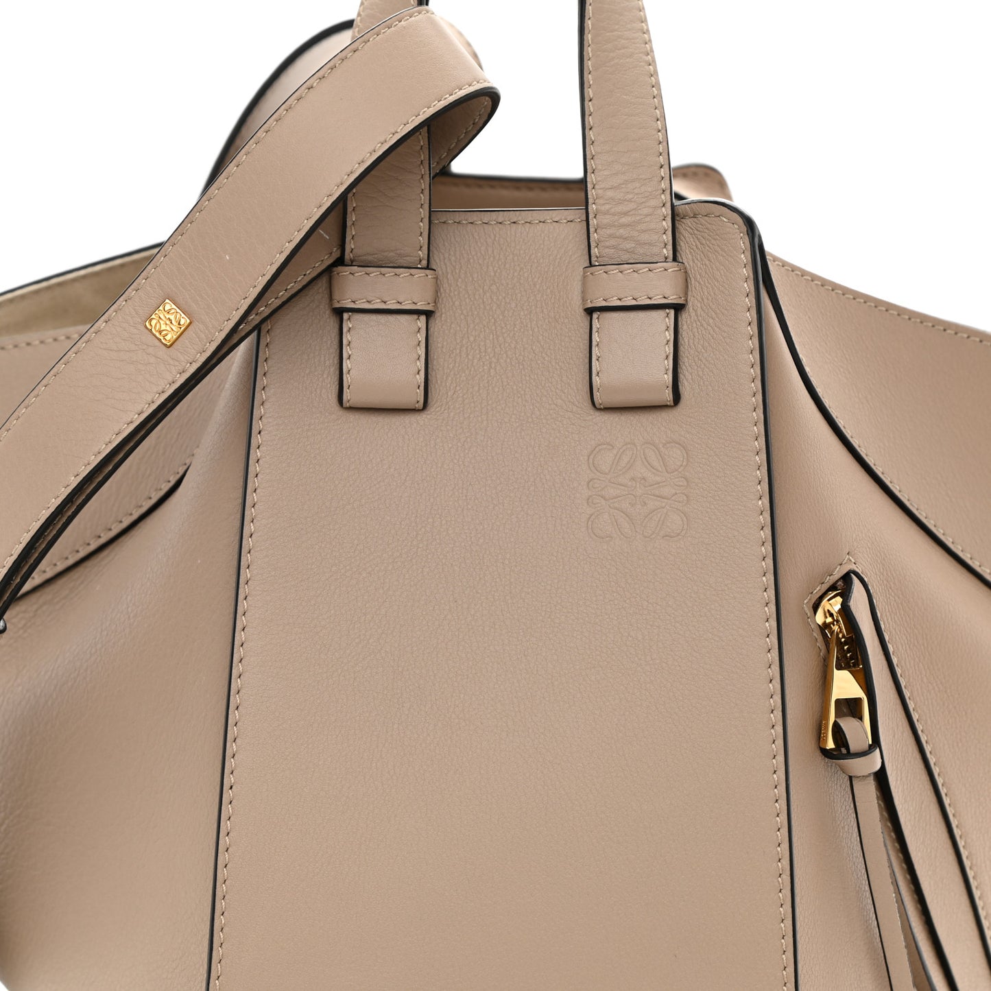 Calfskin Medium Hammock Shoulder Bag Sand