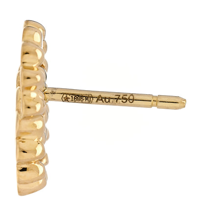 Gucci 18K Yellow Gold Running G Scalloped Stud Earrings 5 of 6