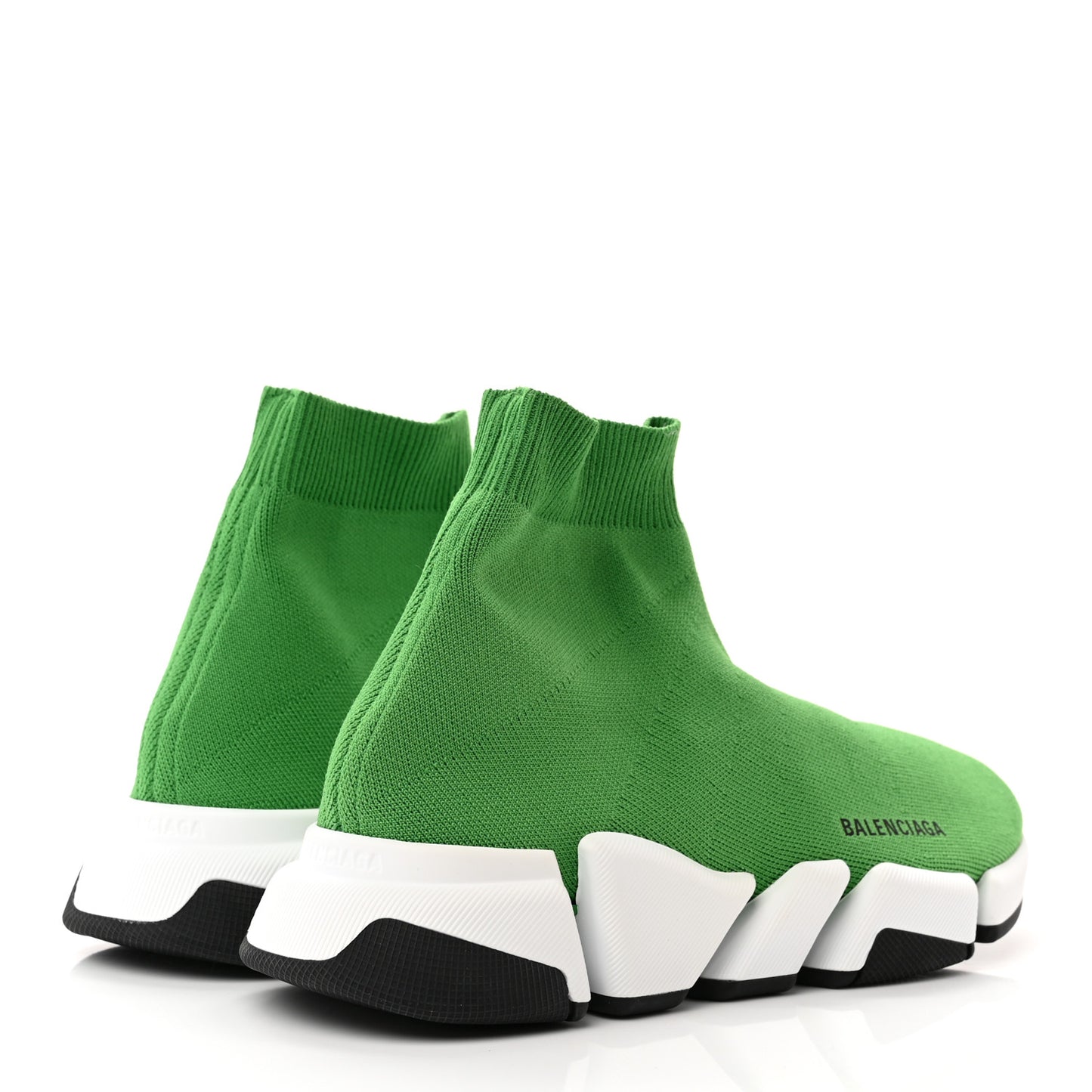 Technical 3D Recycled Knit Bi-Color Sole Mens Speed 2.0 Sneakers 42 Green