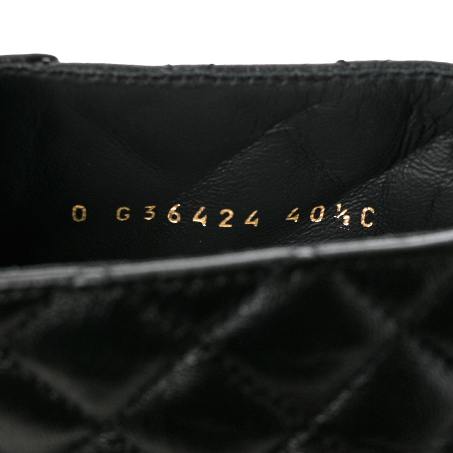Chanel Shiny Calfskin Quilted Lace Up Combat Boots 40.5 Black 7 of 12