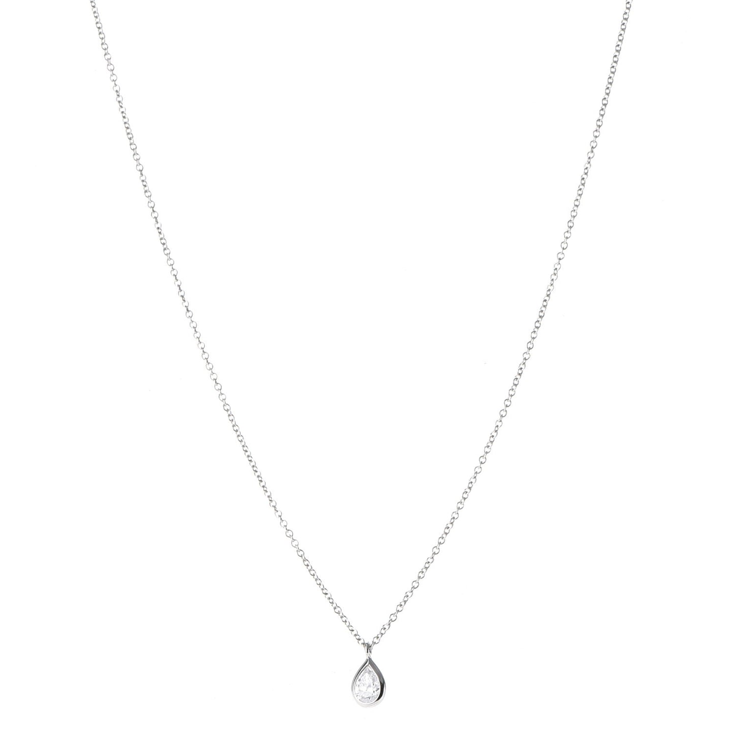 Platinum Pear Shape .25ctw Diamonds By The Yard Necklace