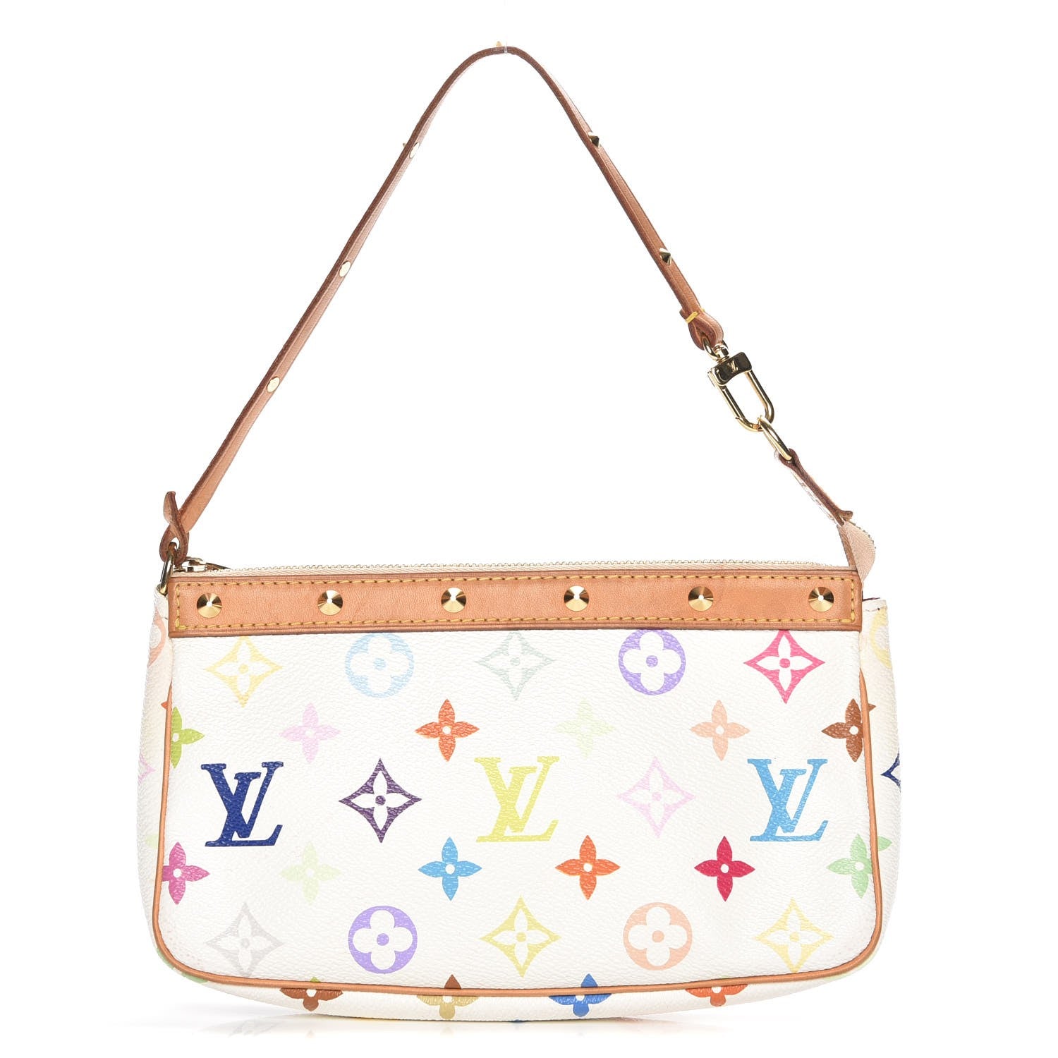 Louis Vuitton Monogram Multicolor Pochette Accessories White 1 of 11
