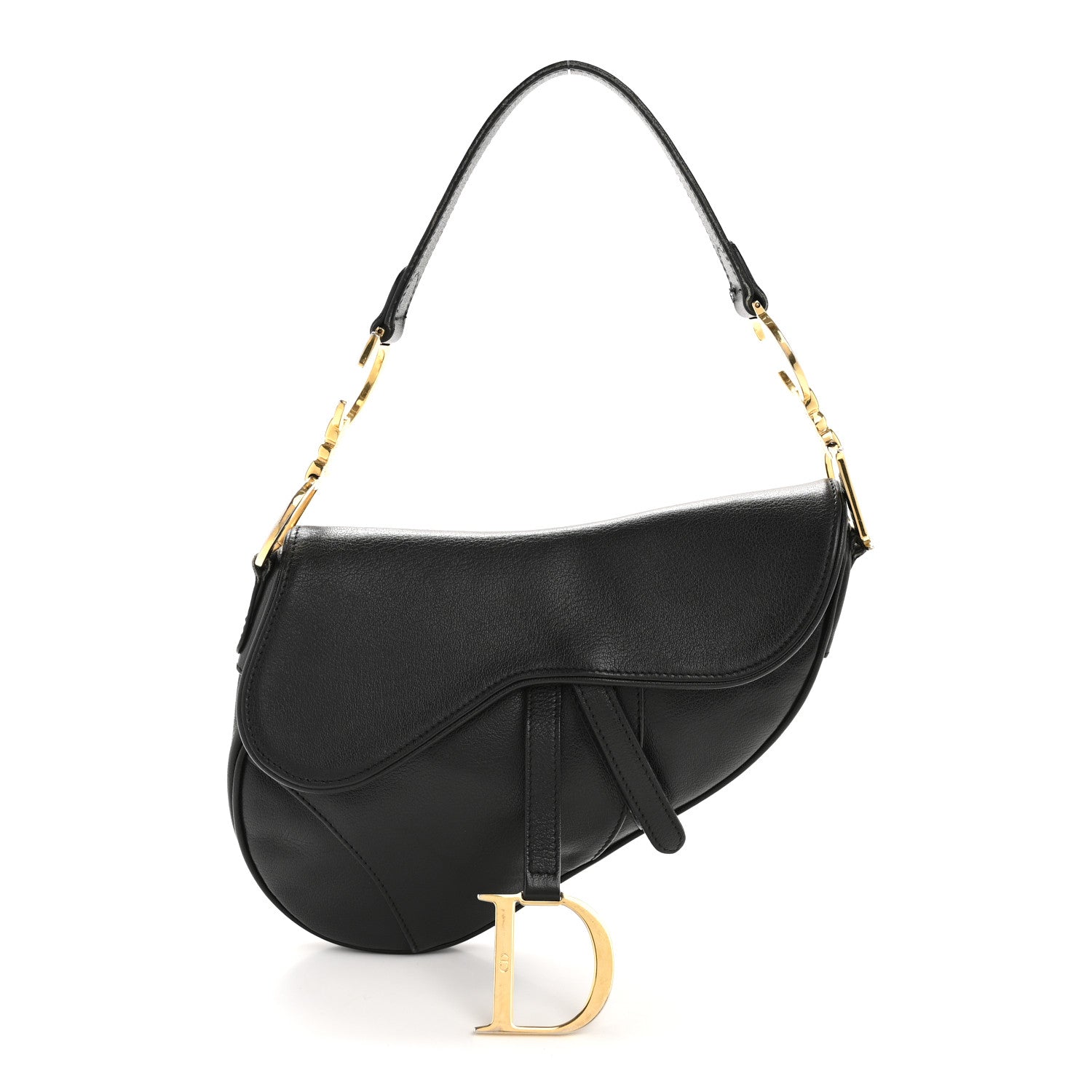 Christian Dior Calfskin Saddle Bag Black 1 of 13