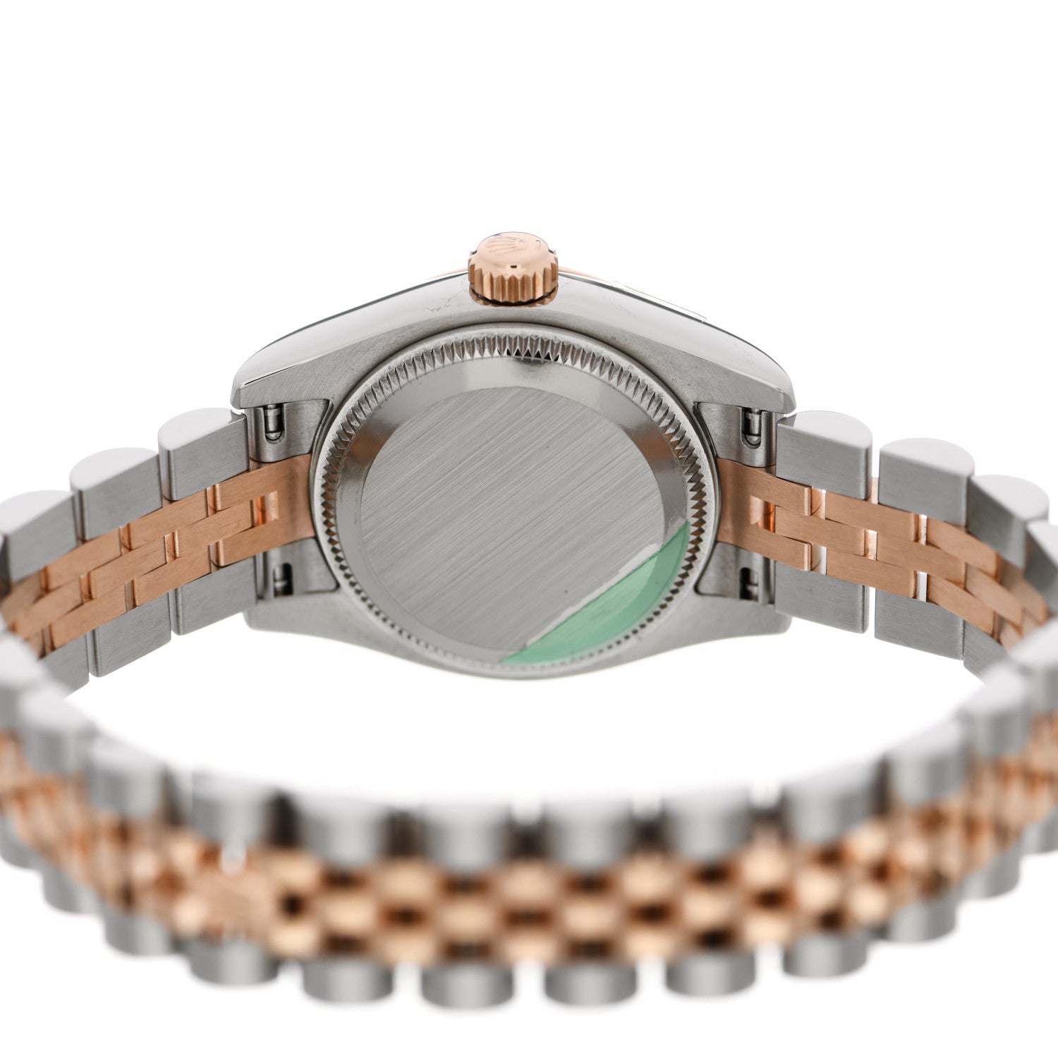 Rolex Stainless Steel 18K Everose Gold Diamond 26mm Oyster Perpetual Datejust Watch Black Jubilee 179171 4 of 5