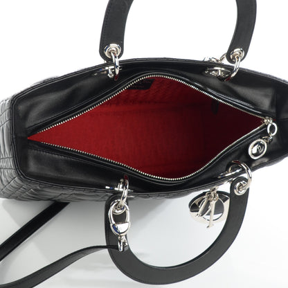 Christian Dior Lambskin Cannage Large Lady Dior Black 5 of 7