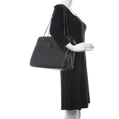 Chanel Calfskin Quilted Frame In Chain Tote Black 2 of 10