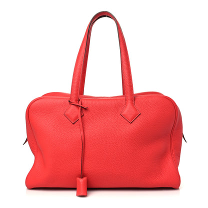Hermes Taurillon Clemence Victoria II 35 Geranium 1 of 9
