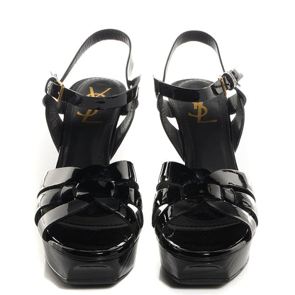 Saint Laurent Patent Tribute 75 Platform Sandals Black 38 2 of 8