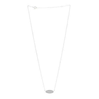 Tiffany Sterling Silver Diamond Return to Tiffany ID Oval Pendant Necklace 3 of 4