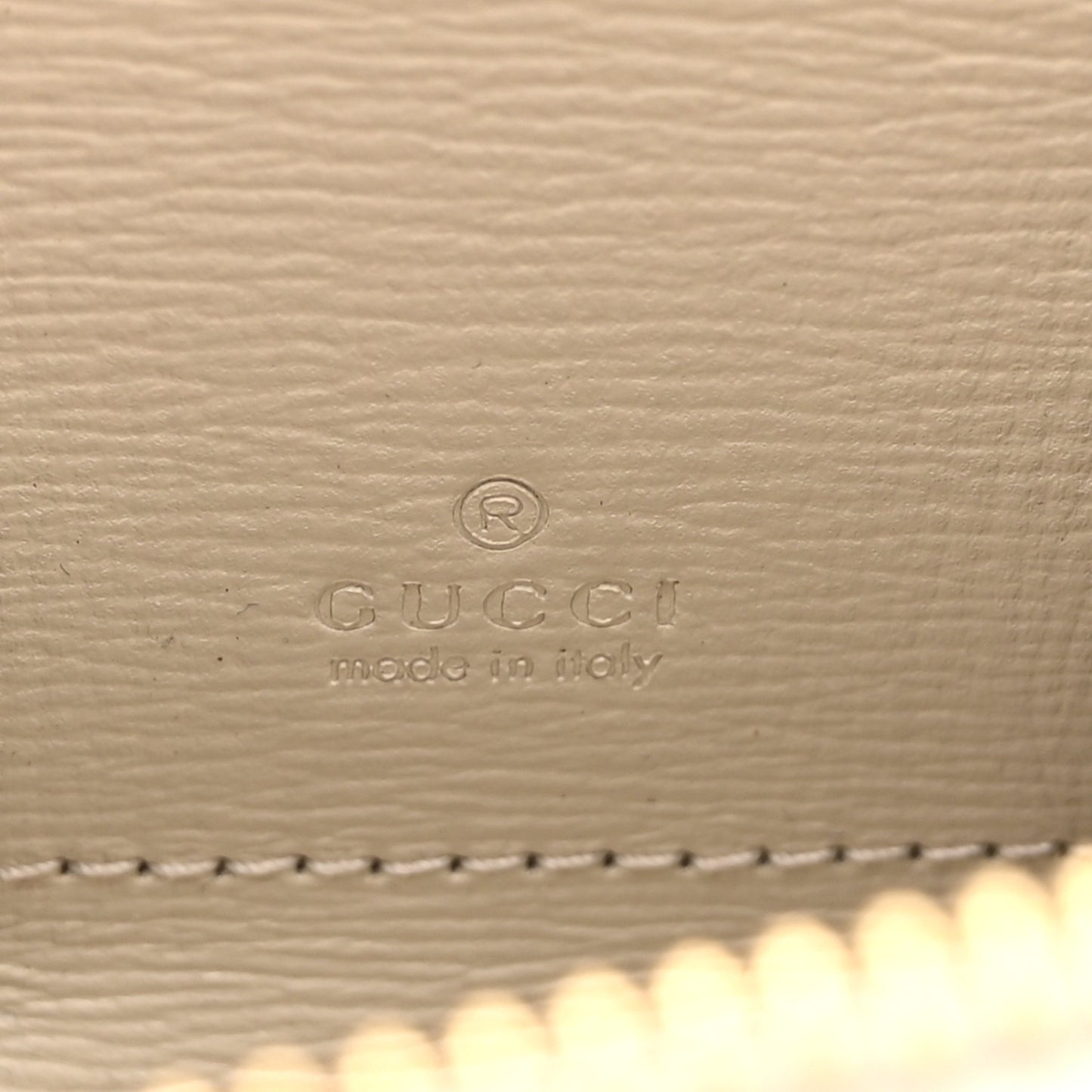 GG Supreme Monogram Azalea Calfskin Horsebit 1955 Coin Case Beige Mystic White