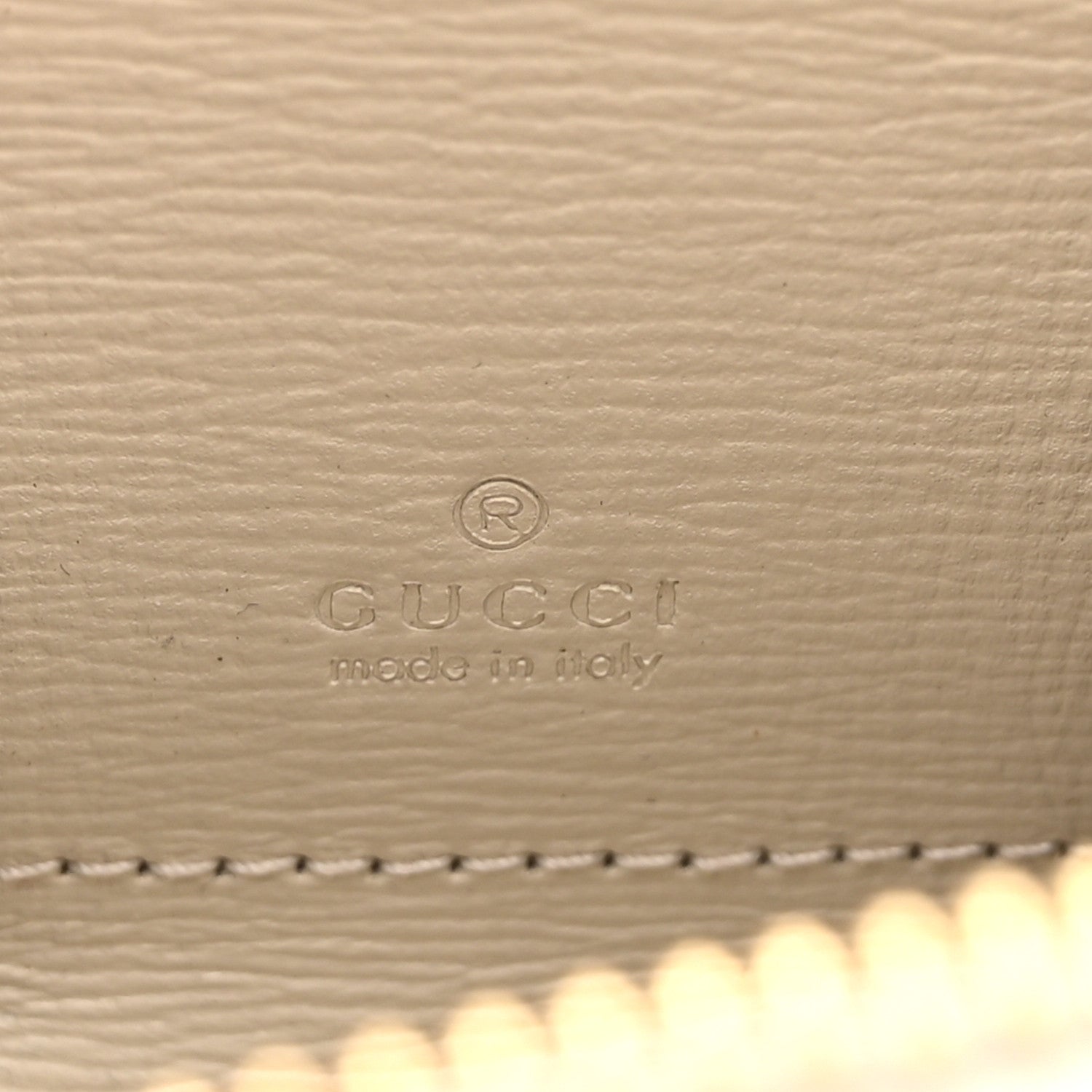 Gucci GG Supreme Monogram Azalea Calfskin Horsebit 1955 Coin Case Beige Mystic White 6 of 10