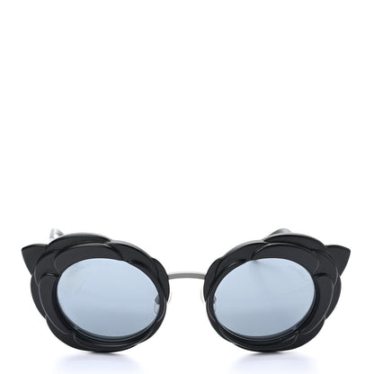 Chanel Round Camellia Sunglasses 71198 Black 2 of 8
