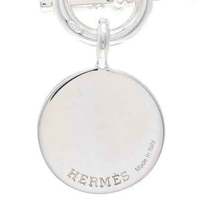 Hermes Sterling Silver Amulettes H Confettis Pendant Necklace 4 of 5