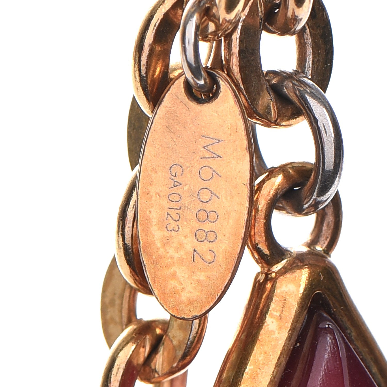 Louis Vuitton Metal Resin Mosaique Bag Charm Rouge Fauviste 4 of 5