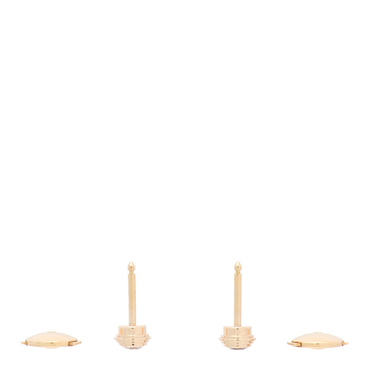 18K Yellow Gold Diamond MM D'Amour Earrings