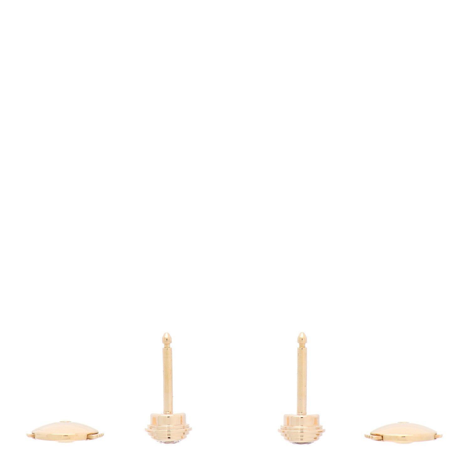 Cartier 18K Yellow Gold Diamond MM D'Amour Earrings 3 of 6