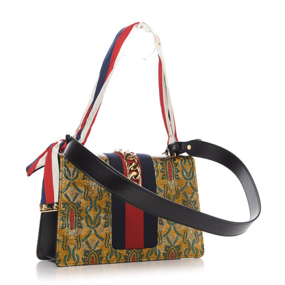 Gucci Iridescent Brocade Small Sylvie Shoulder Bag Gold 3 of 10