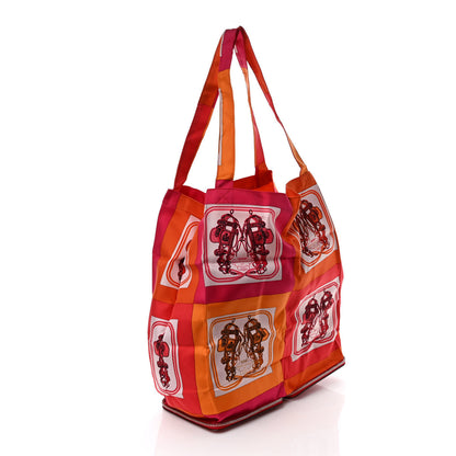 Hermes Buffle Brides de Gala Silky Pop Shopper Tote Rouge Garance 4 of 13