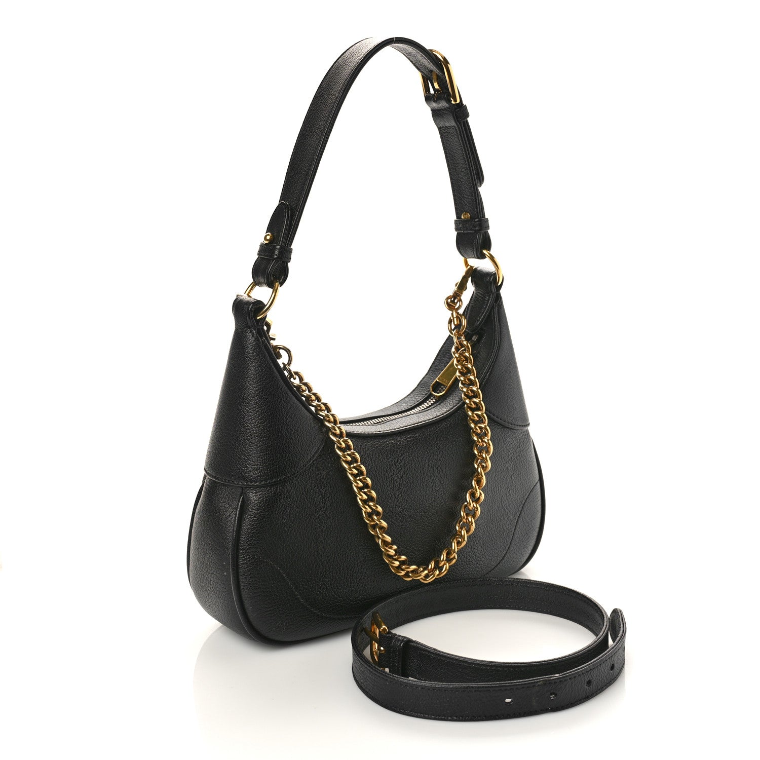 Gucci Goatskin Small Aphrodite Shoulder Bag Black 2 of 10