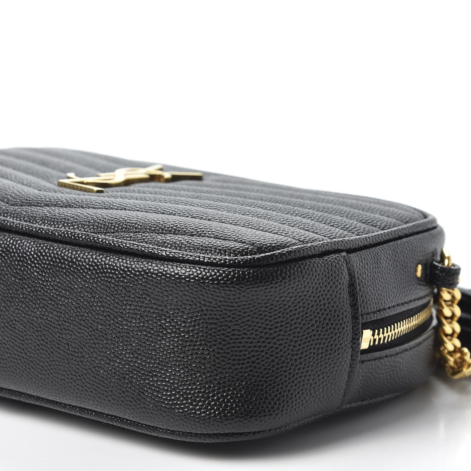 Saint Laurent Grain De Poudre Matelasse Monogram Mini Lou Camera Bag Black 6 of 9