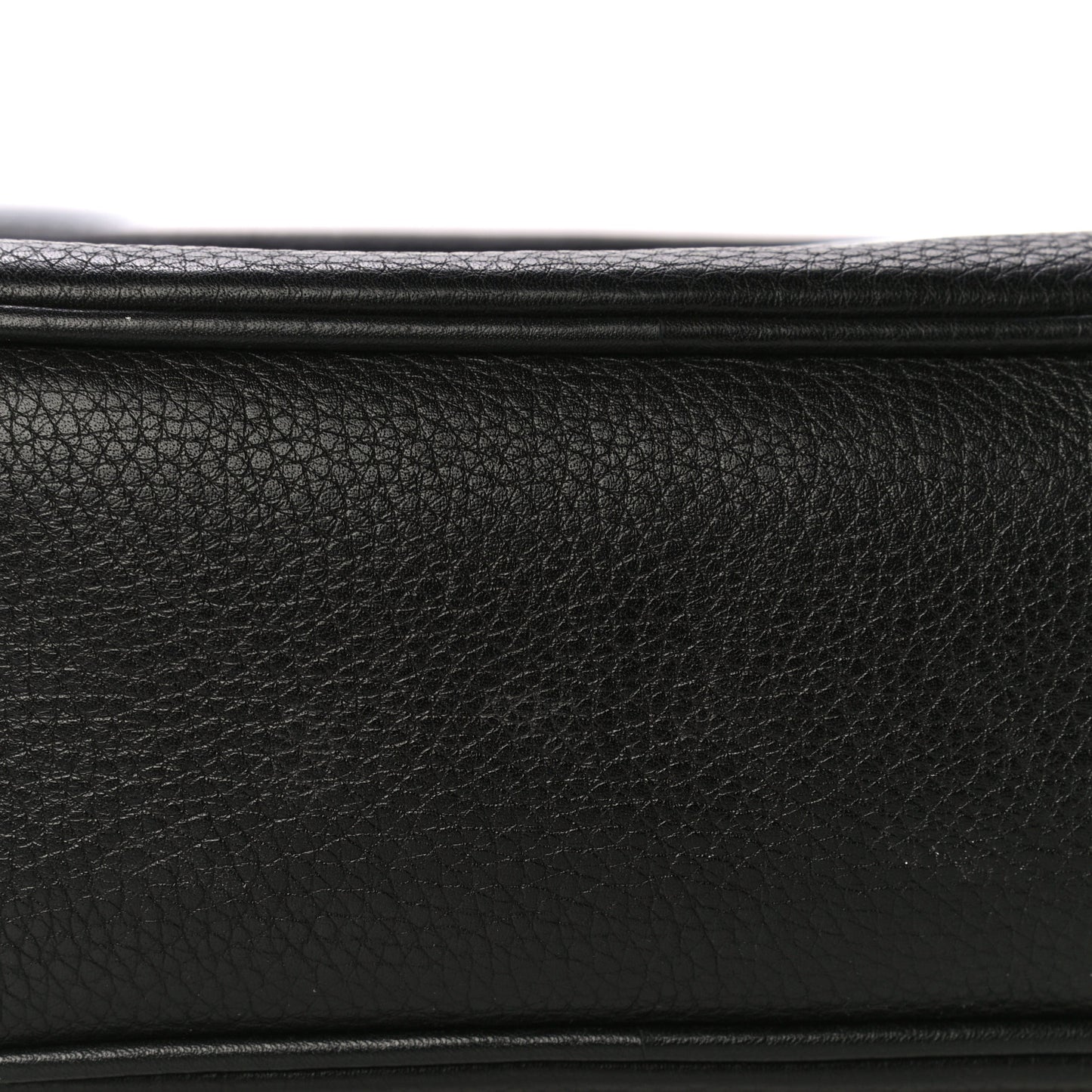 Pebbled Calfskin Small Soho Disco Bag Black