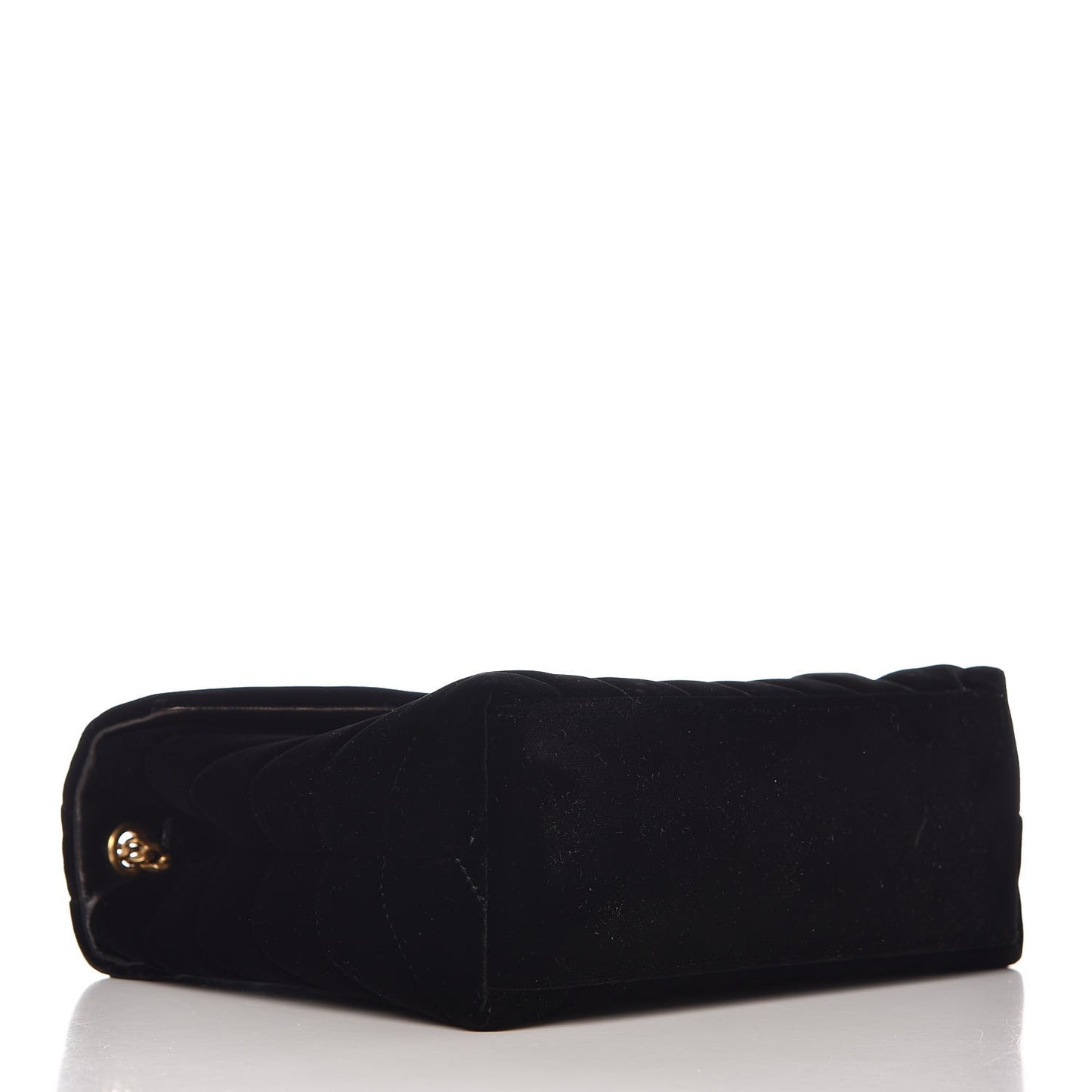 Velvet Y Quilted Monogram Small Loulou Chain Satchel Black
