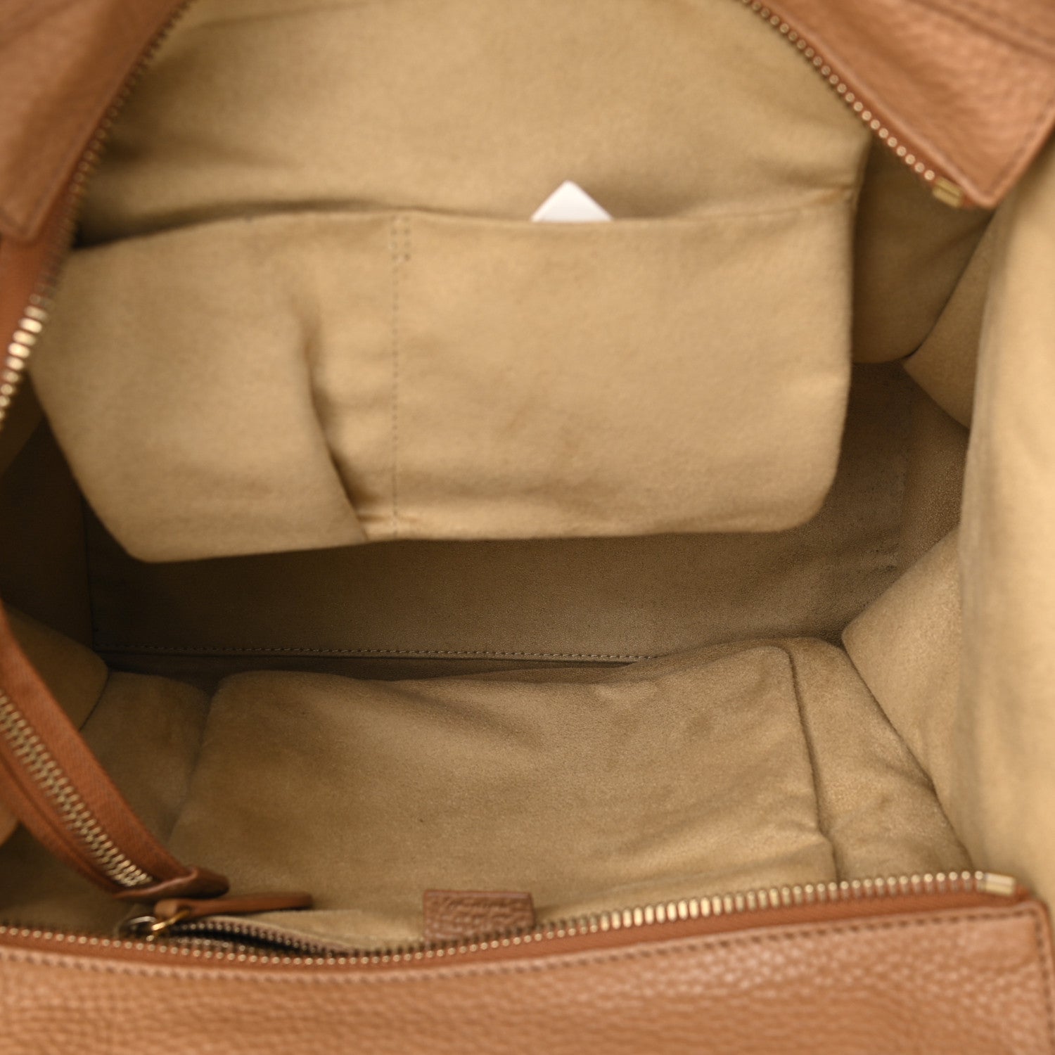 Celine Drummed Calfskin Mini Luggage Camel 4 of 7