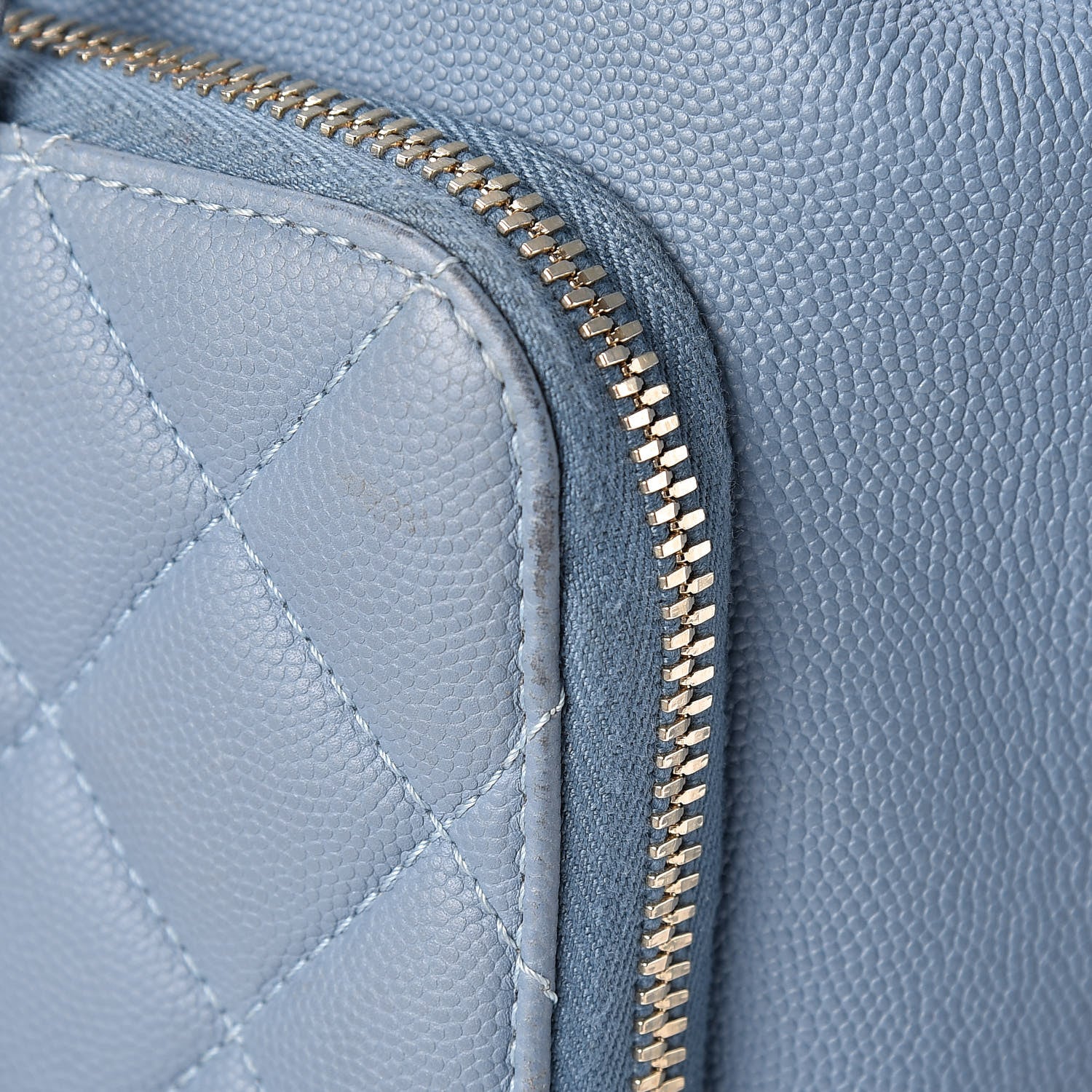 Chanel Caviar Quilted Business Affinity Backpack Light Blue 14 of 14
