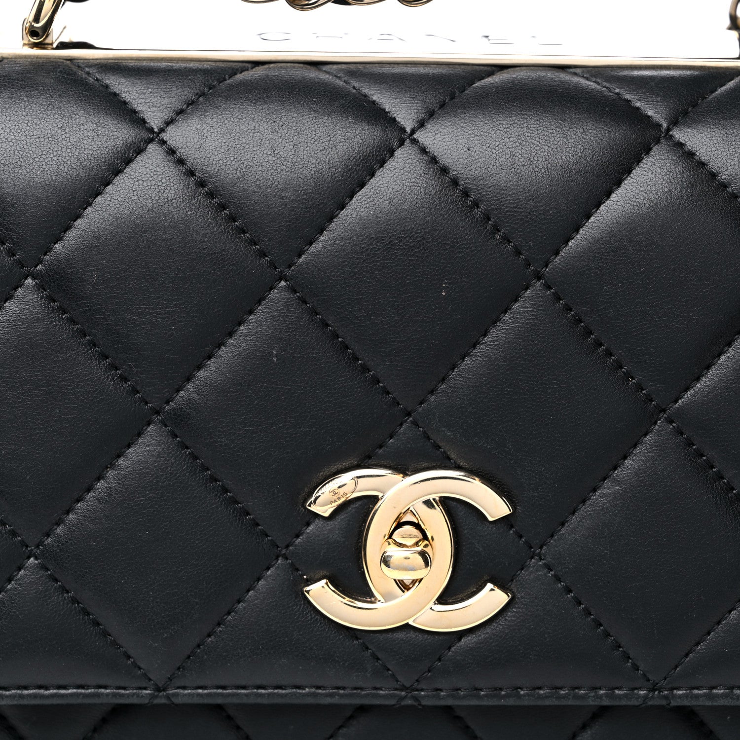 Chanel Lambskin Quilted Medium Trendy CC Flap Dual Handle Bag Black 17 of 22
