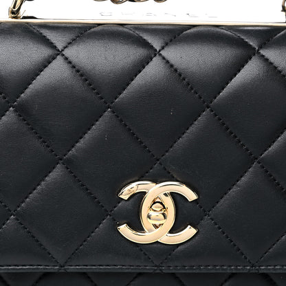Chanel Lambskin Quilted Medium Trendy CC Flap Dual Handle Bag Black 17 of 22
