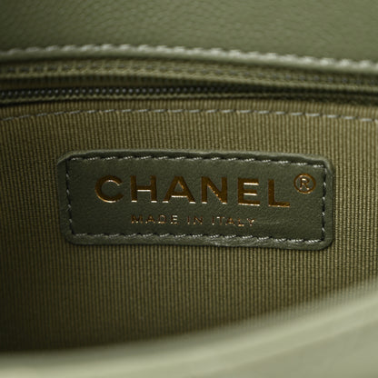Chanel Shiny Caviar Quilted Mini Flap Khaki 6 of 11