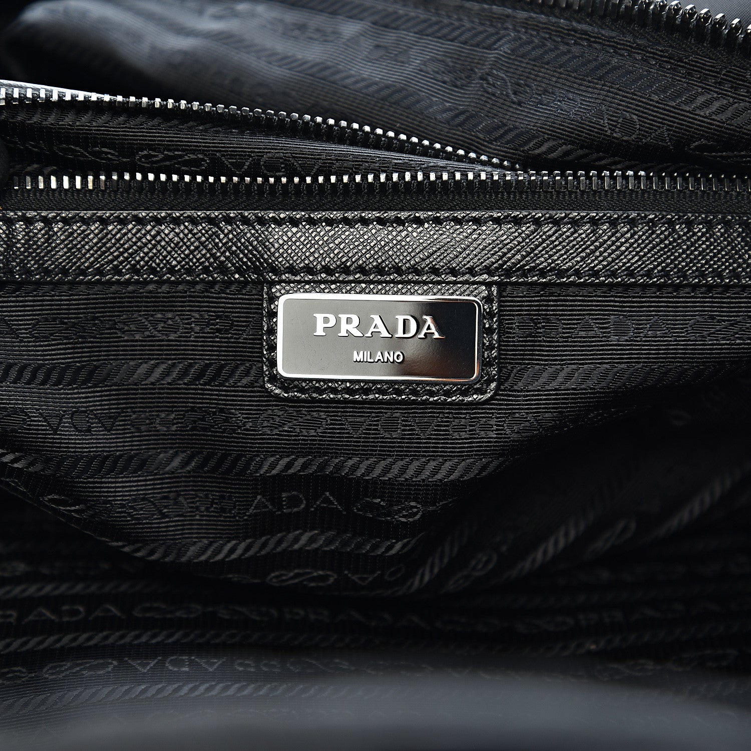 Prada Tessuto Nylon Saffiano Viaggio Carry On Travel Bag Black 5 of 11