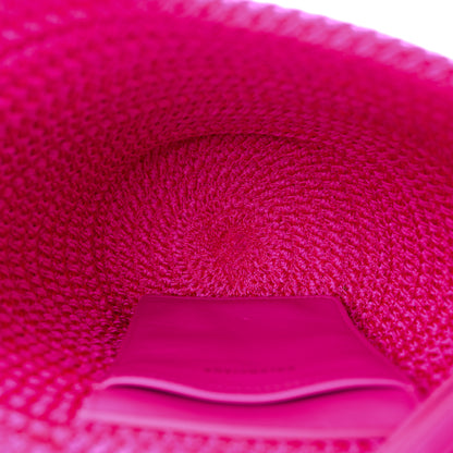 Balenciaga Nylon Lambskin Woven Small Ibiza Basket With Strap Lipstick Pink 5 of 10