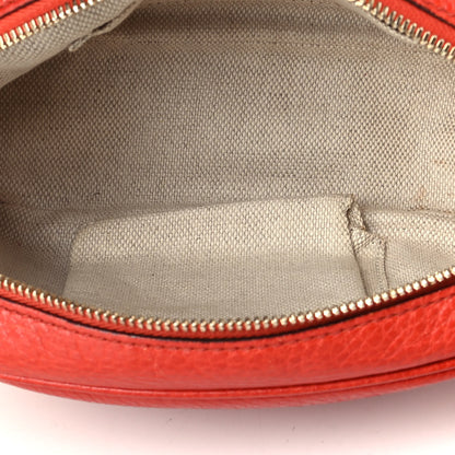 Gucci Pebbled Calfskin Small Soho Disco Bag Vibrant Red 4 of 7