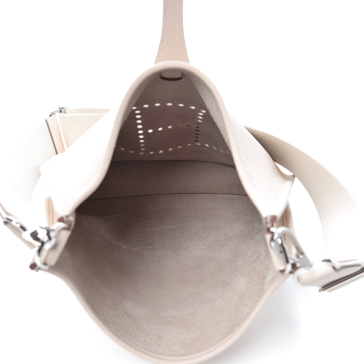 Hermes Taurillon Clemence Evelyne III PM Craie 5 of 9