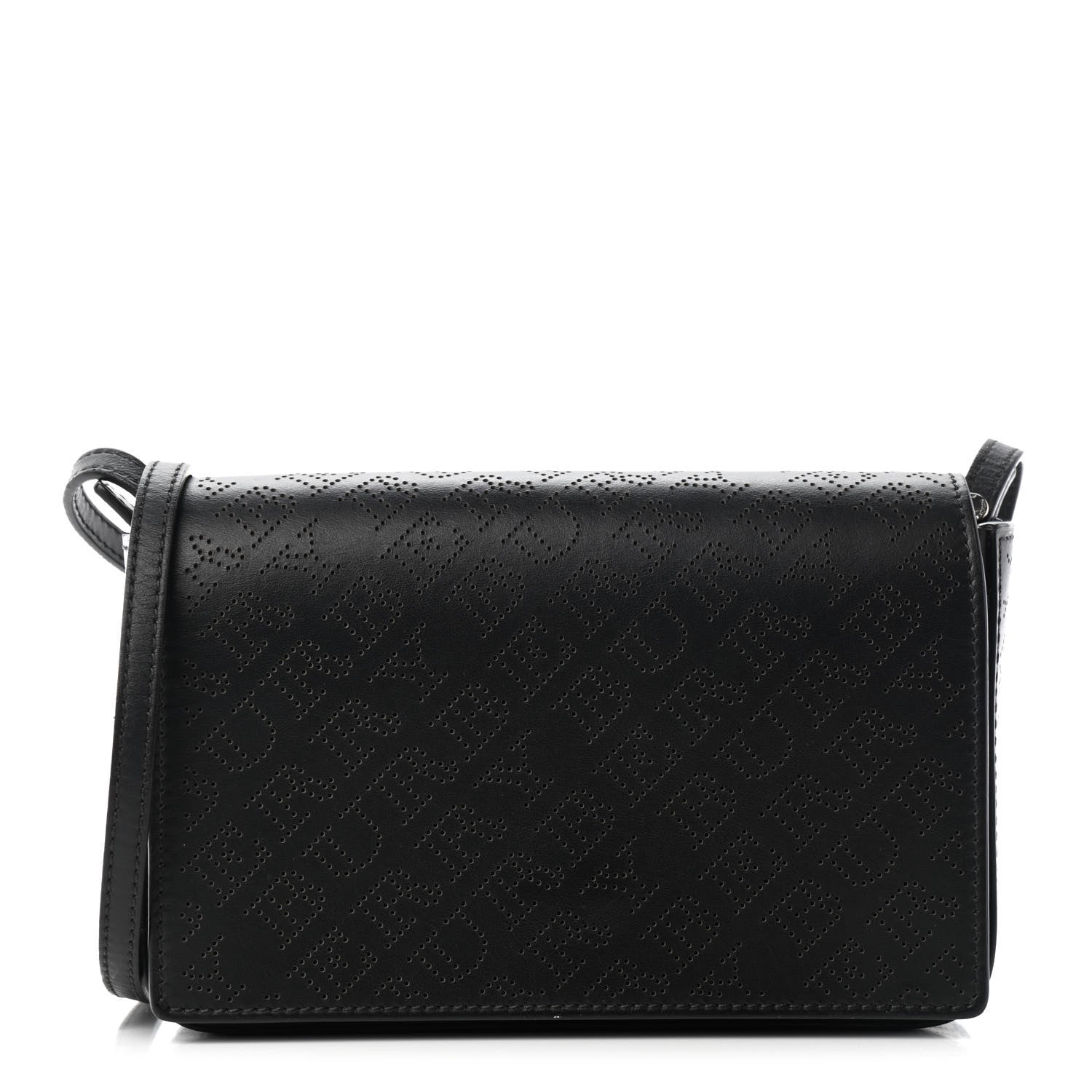 Burberry Calfskin Perforated Logo Hampshire Crossbody Black 1 of 9