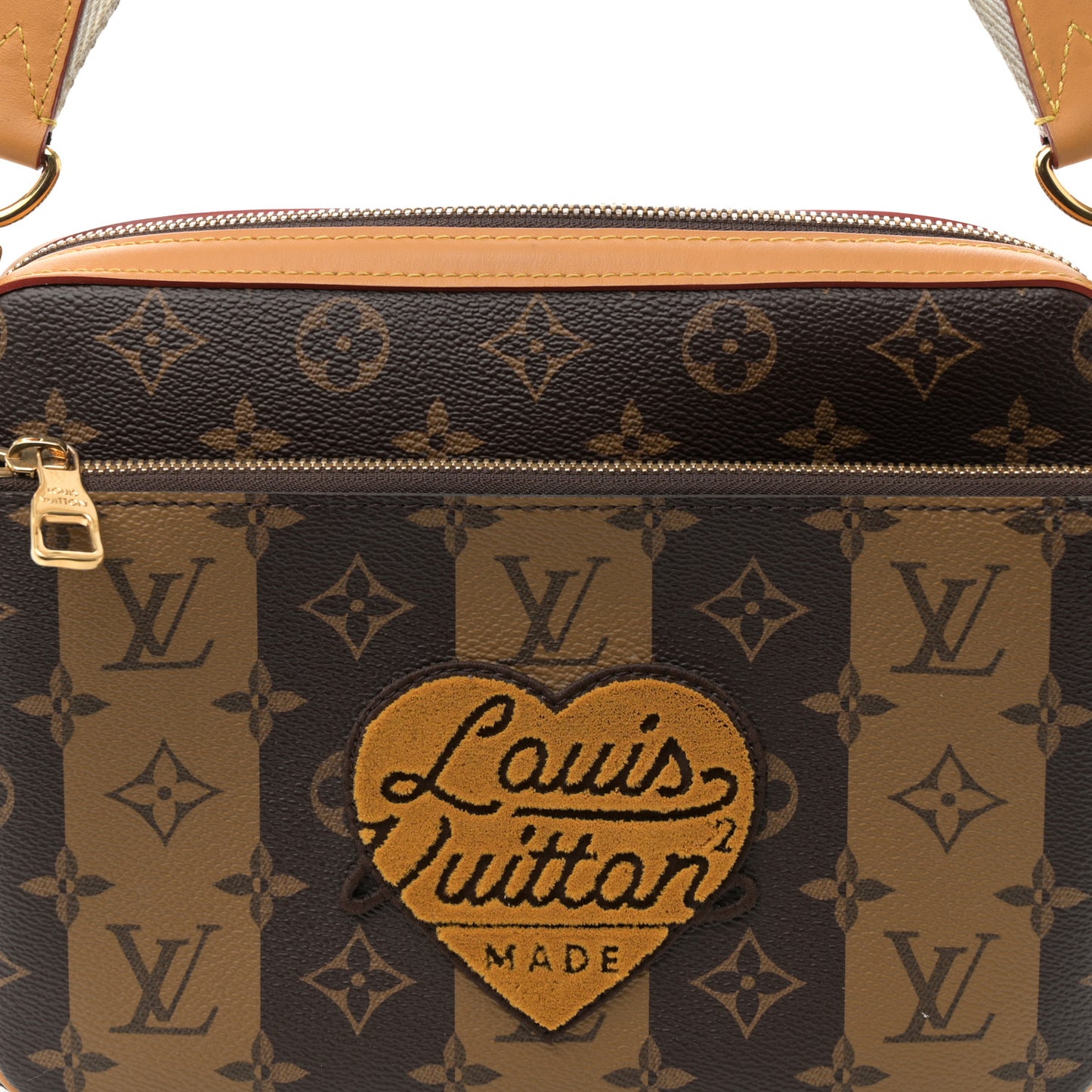 X NIGO Reverse Monogram Stripes Trio Messenger