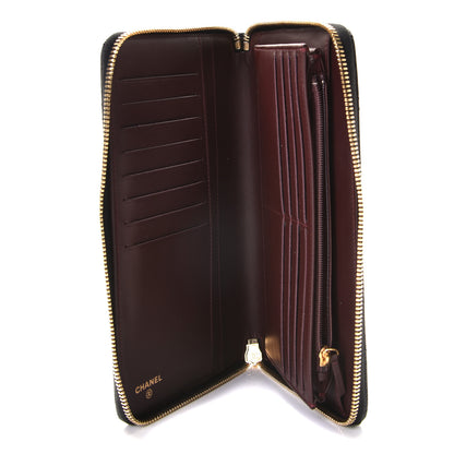 Chanel Caviar Quilted Large Zip Around Organizer Wallet Black 6 of 7