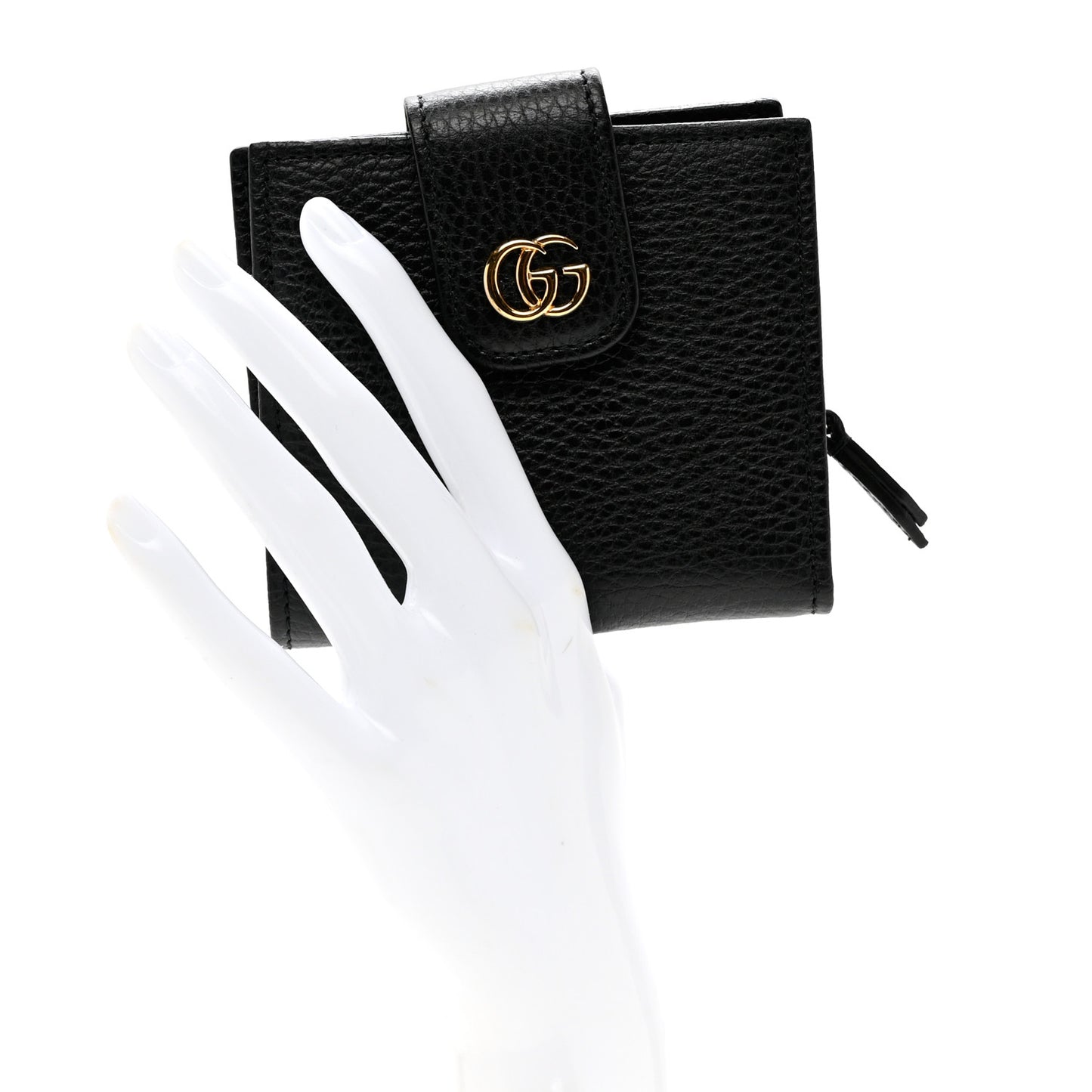 Dollar Calfskin GG Marmont French Wallet Black