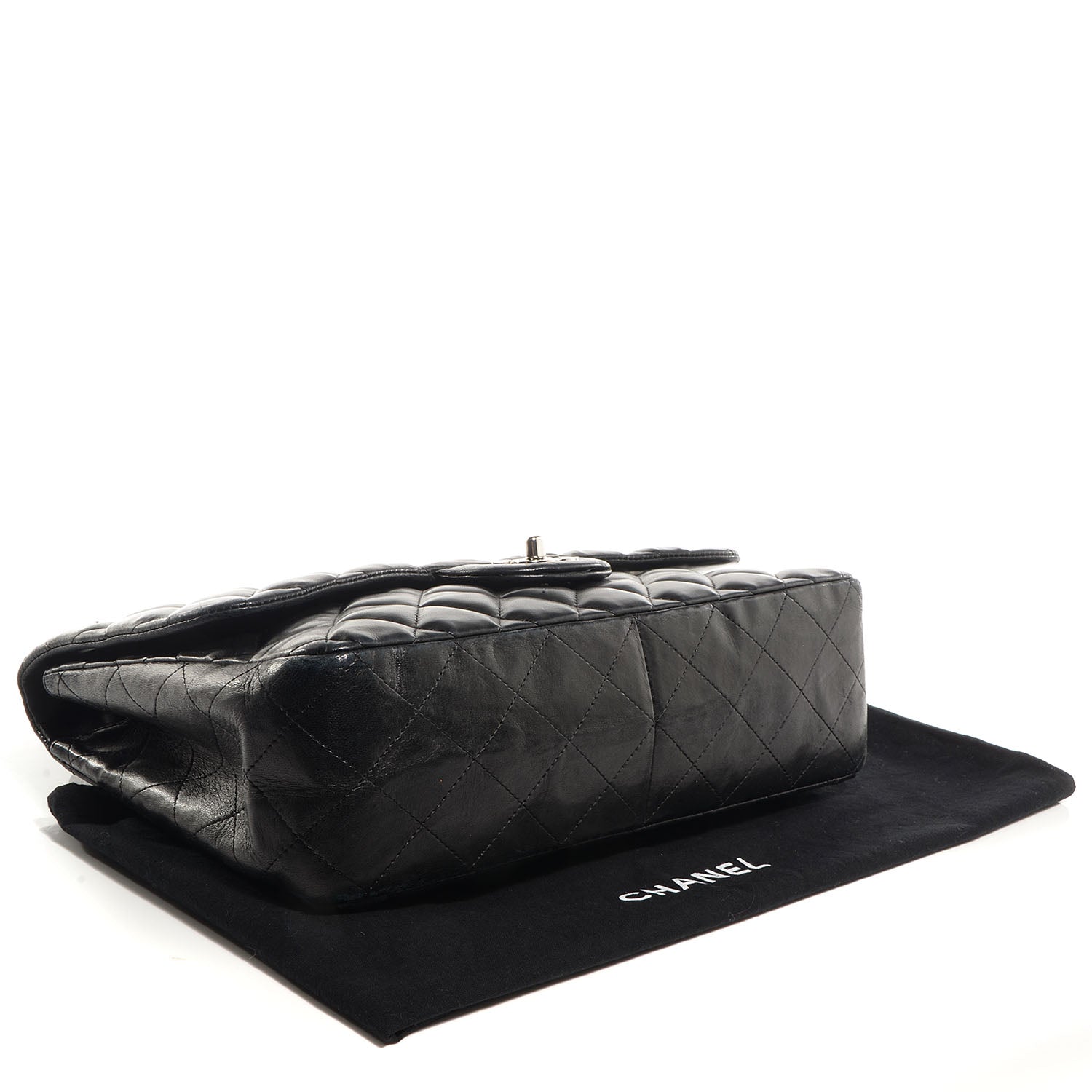Chanel Lambskin Quilted Jumbo Single Flap Black 4 of 8