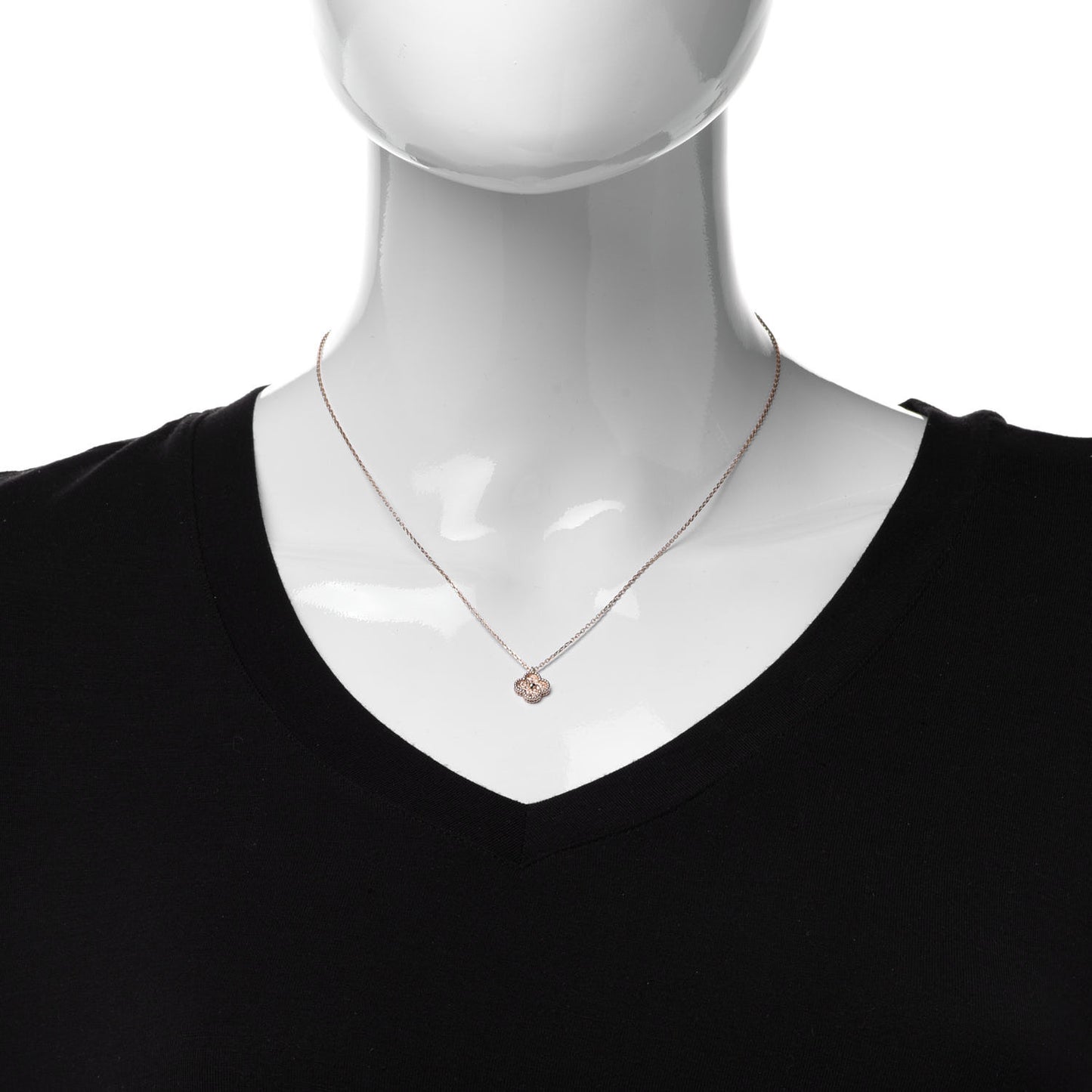18K Rose Gold Sweet Alhambra Pendant Necklace